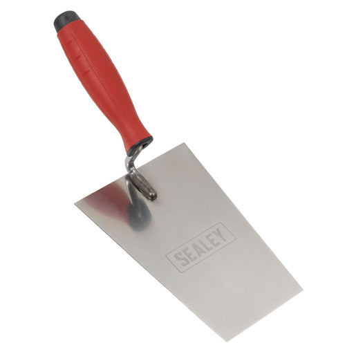 Sealey Stainless Steel Bucket Trowel with Rubber Handle 180mm T1204 Sealey - Dynamic Drive