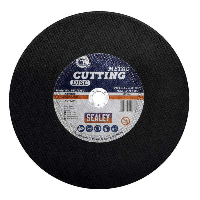 Sealey Cutting Disc355 x 3mm25.4mm Bore PTC/355C Sealey - Dynamic Drive