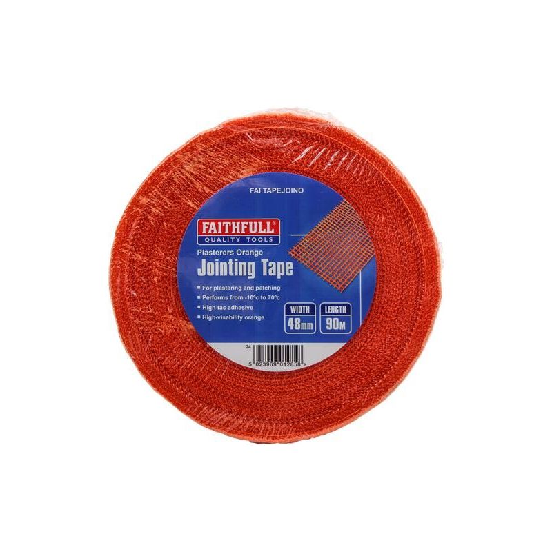 Faithfull Plasterers Orange Jointing Tape 48mm x 90m Faithfull - Dynamic Drive