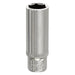 Sealey WallDrive Socket 12mm Deep 1/4"Sq Drive Fully Polished SP1412D Sealey - Dynamic Drive