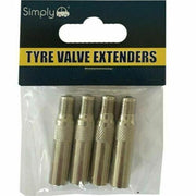 Pack Of 4 Metal Schrader Tyre Valve Extensions [VAL103] 40 mm Long Simply - Dynamic Drive