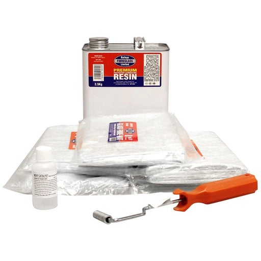 Baileys Fibreglass Repair Kit with Bubble Burster (40 sq ft) for Professional R Baileys - Dynamic Drive