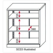 Sealey Floor Cabinet 2 Shelf 2 Door SC03 Sealey - Dynamic Drive