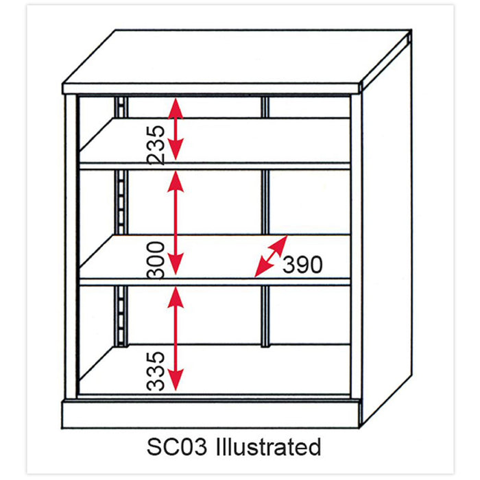 Sealey Floor Cabinet 2 Shelf 2 Door SC03 Sealey - Dynamic Drive