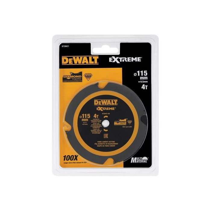 Dewalt Power Tools DT20421 PCD Circular Saw Blade 115 x 9.5mm x 4T DeWALT Power Tools - Dynamic Drive