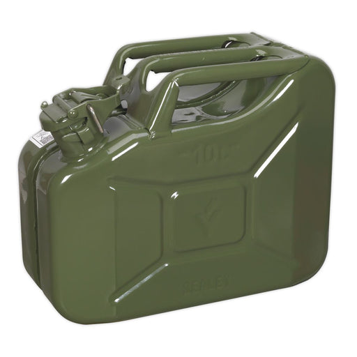 Sealey Jerry Can 10L Green JC10G Sealey - Dynamic Drive