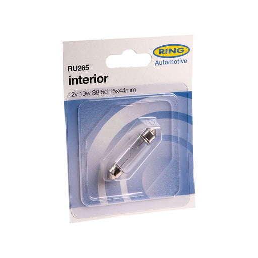 Ring Automotive RU265 12V 10W Std S8.5D 15 X 44 Festoon Ring Automotive  - Dynamic Drive