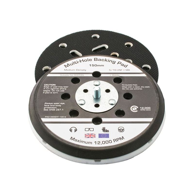 Flexipads World Class Dual Action Sander Pad 150mm GRIP® Multi 5/16 UNF +M8 Flexipads World Class - Dynamic Drive