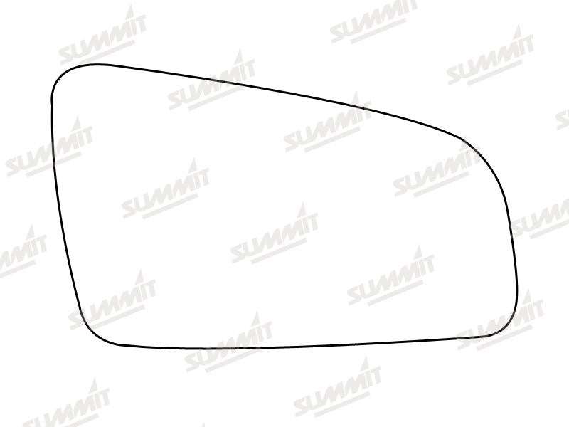 Summit Stick-On Standard Mirror Glass fits Vauxhall Zafira 2 05 to 10 RHS Summit - Dynamic Drive