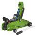 Sealey Short Chassis Trolley Jack with Storage Case 2 Tonne - Green 1050CXDHV Sealey - Dynamic Drive