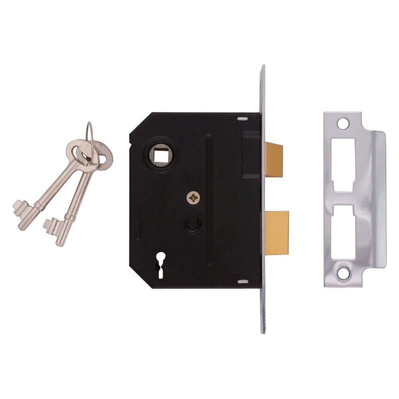 Union 2295 2 Lever Mortice Sashlock Chrome Finish 63mm 2.5in Box UNION - Dynamic Drive