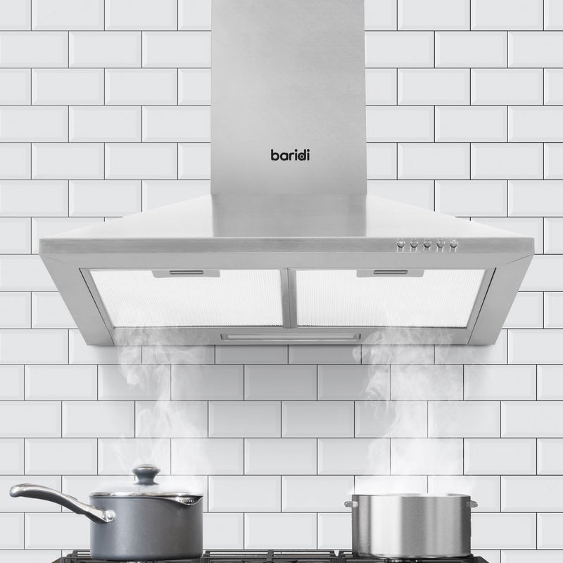 Baridi Cooker Hood with Carbon Filters 60cm - Stainless Steel DH126 Baridi - Dynamic Drive