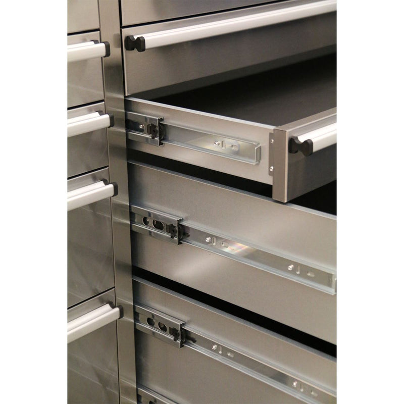 Sealey Mobile Stainless Steel Tool Cabinet 10 Drawer with Backboard & 2 Wall Cup Sealey - Dynamic Drive