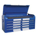 Sealey Retro Style Extra-Wide Topchest & Rollcab Combination 10 Drawer Blue/Whit Sealey - Dynamic Drive