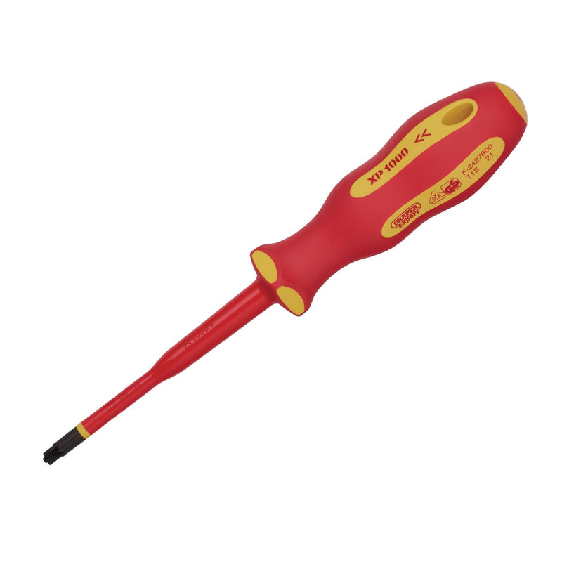 Draper XP1000 VDE PZ/SL Type Slimline Screwdriver, No.2 x 100mm 02256 Draper - Dynamic Drive