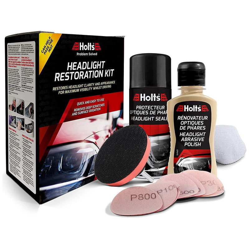 Holts Car Headlight Restoration Kit Restore Clarity & Appearance MOT HREP0031A Holts - Dynamic Drive