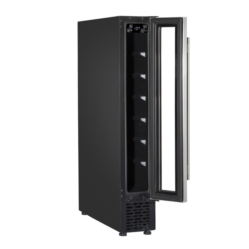 Baridi Extra-Slim 7 Bottle Wine Fridge & Cooler 15cm - Stainless Steel Baridi - Dynamic Drive