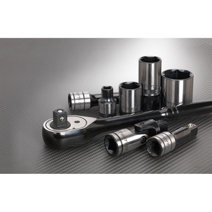 Sealey Socket Set 28pc 1/2"Sq Dr 6pt WallDrive Metric Black Series AK7972 Sealey  - Dynamic Drive