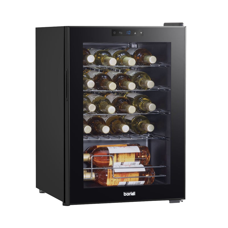 Baridi 20 Bottle Wine Cooler Fridge with Touchscreen Controls & LED Light - Black Baridi  - Dynamic Drive