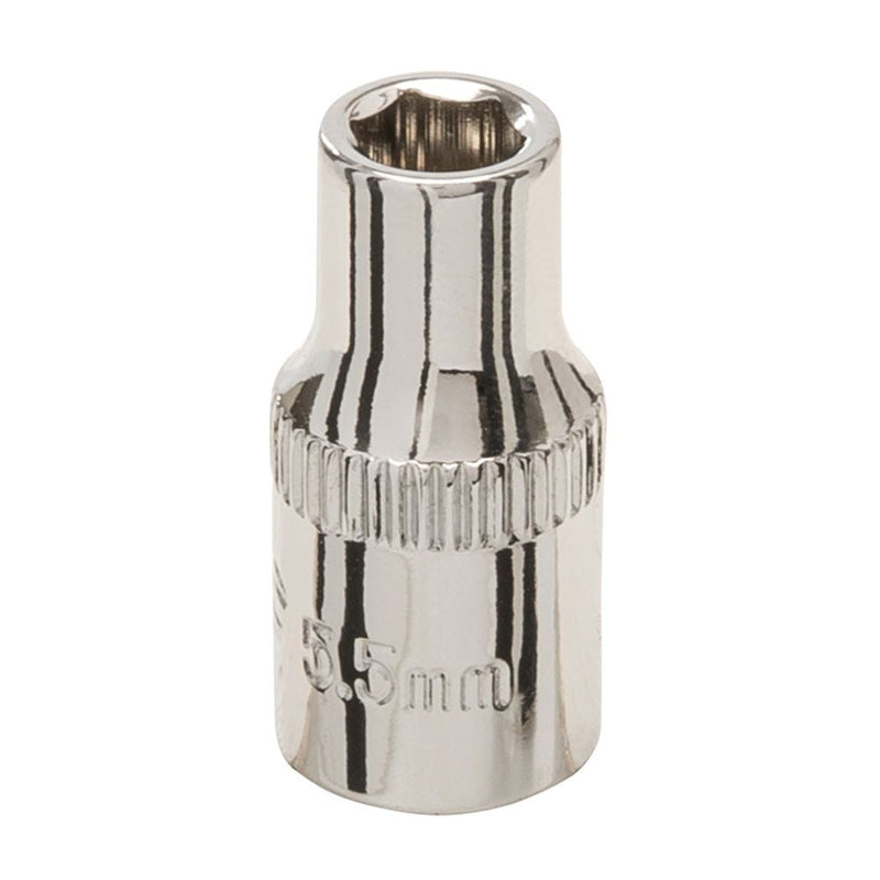 Silverline Socket 1/4" Drive 6pt Metric 5.5mm Silverline - Dynamic Drive