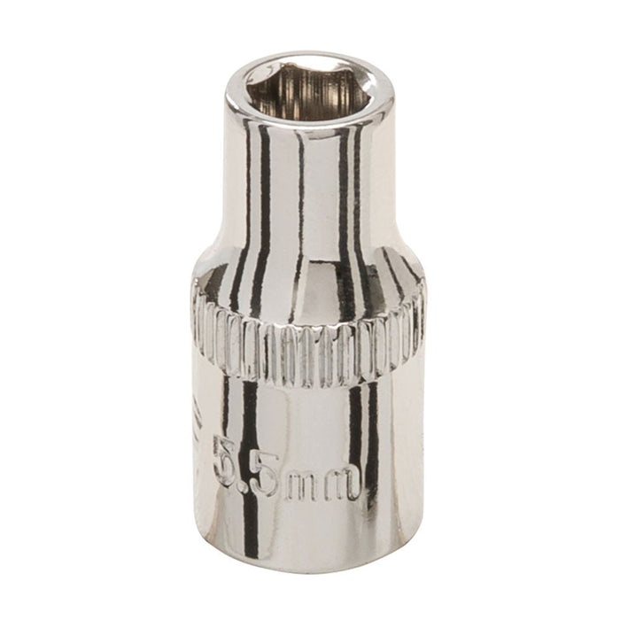 Silverline Socket 1/4" Drive 6pt Metric 5.5mm Silverline - Dynamic Drive
