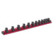 Sealey Socket Retaining Rail Magnetic 3/8"Sq Drive 12 Clips AK27083 Sealey - Dynamic Drive