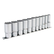 Sealey Socket Set 11pc 3/8"Sq Drive 12pt Deep WallDrive Imperial AK2673 Sealey  - Dynamic Drive
