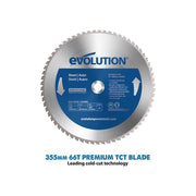 Evolution S355MCS Heavy-Duty Metal Cutting Mitre Chop Saw 2200W 240V Evolution - Dynamic Drive