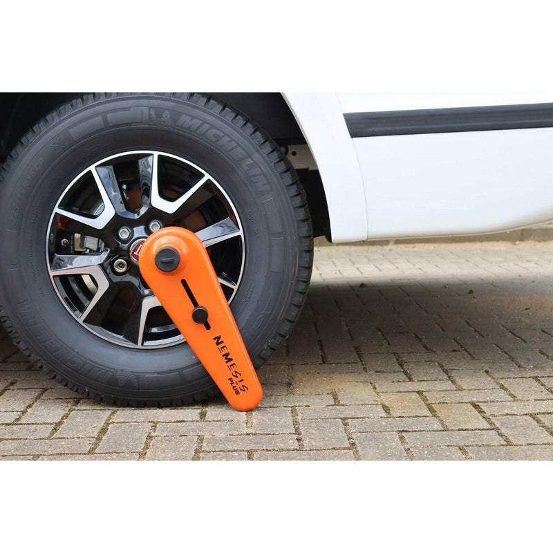 Nemesis PLUS Motorhome Wheel Lock High Security Motor Home / Camper Purpleline  - Dynamic Drive