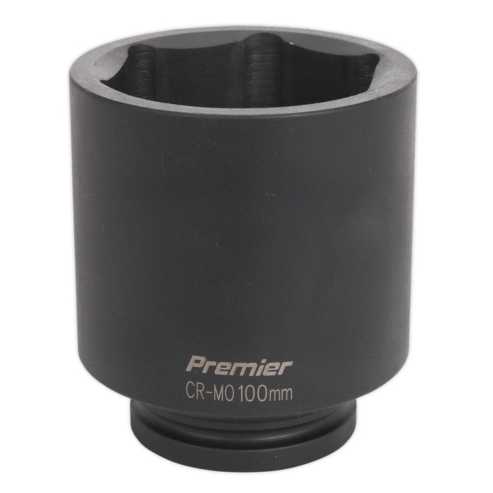 Sealey Impact Socket 100mm Deep 1"Sq Drive IS1100D Sealey - Dynamic Drive