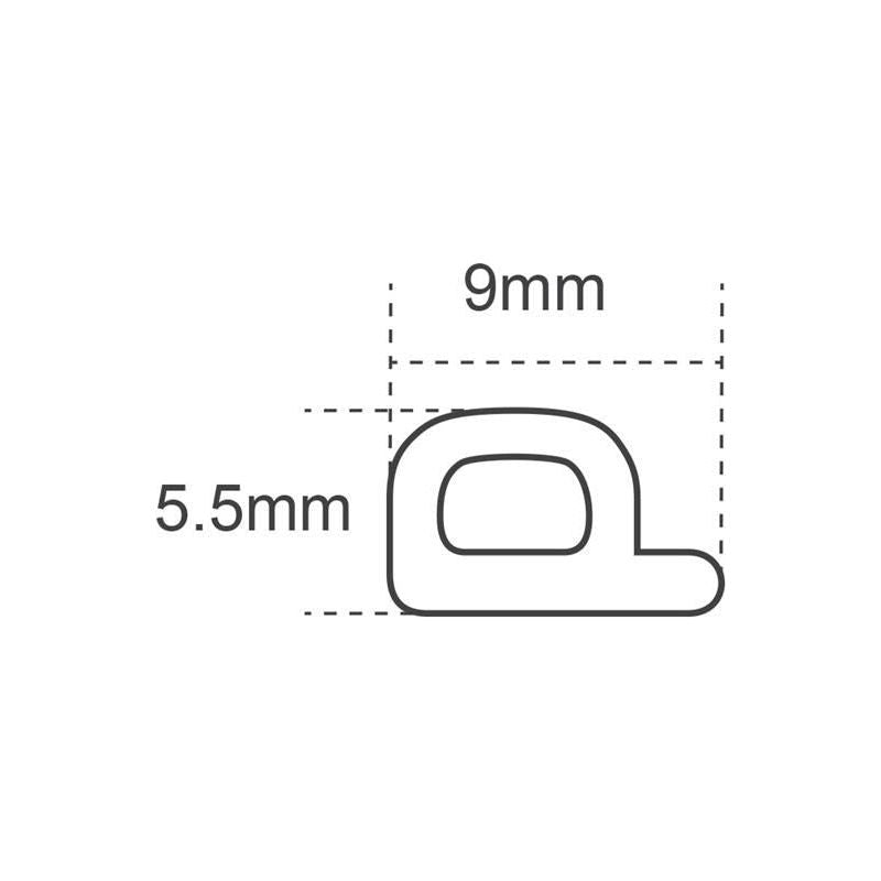 Faithfull EPDM Draught Excluder Brown 6M 9 x 5.5mm Faithfull - Dynamic Drive