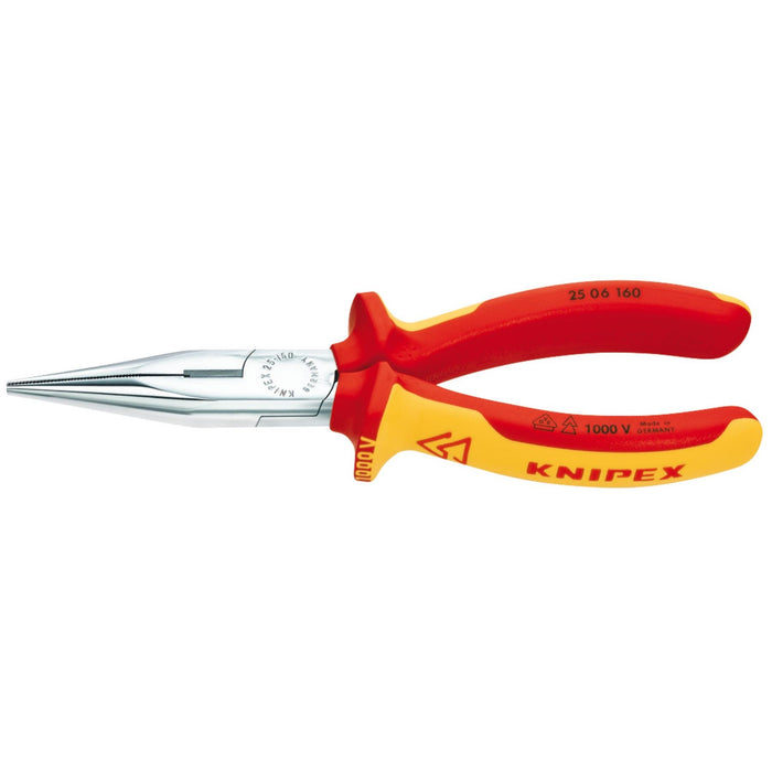 Draper Knipex 25 06 160 SBE Fully Insulated Long Nose Pliers, 160mm 81238 Draper - Dynamic Drive