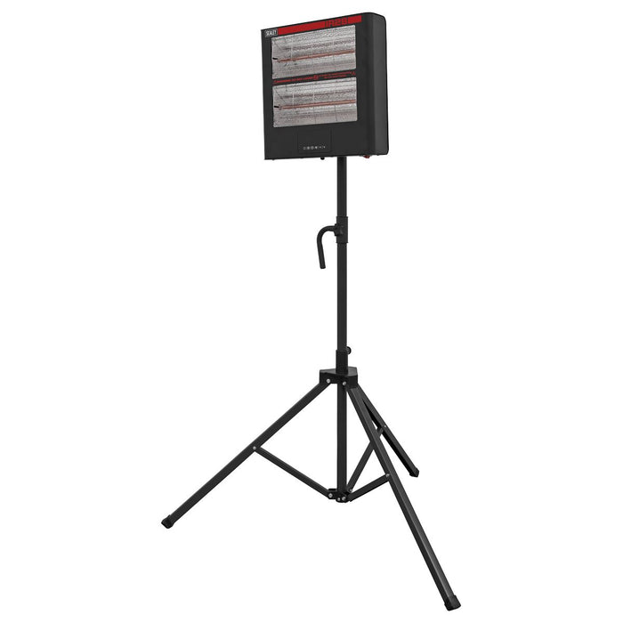Sealey Infrared Quartz Heater with Tripod Stand 230V 1.4/2.8kW IR28CT Sealey - Dynamic Drive