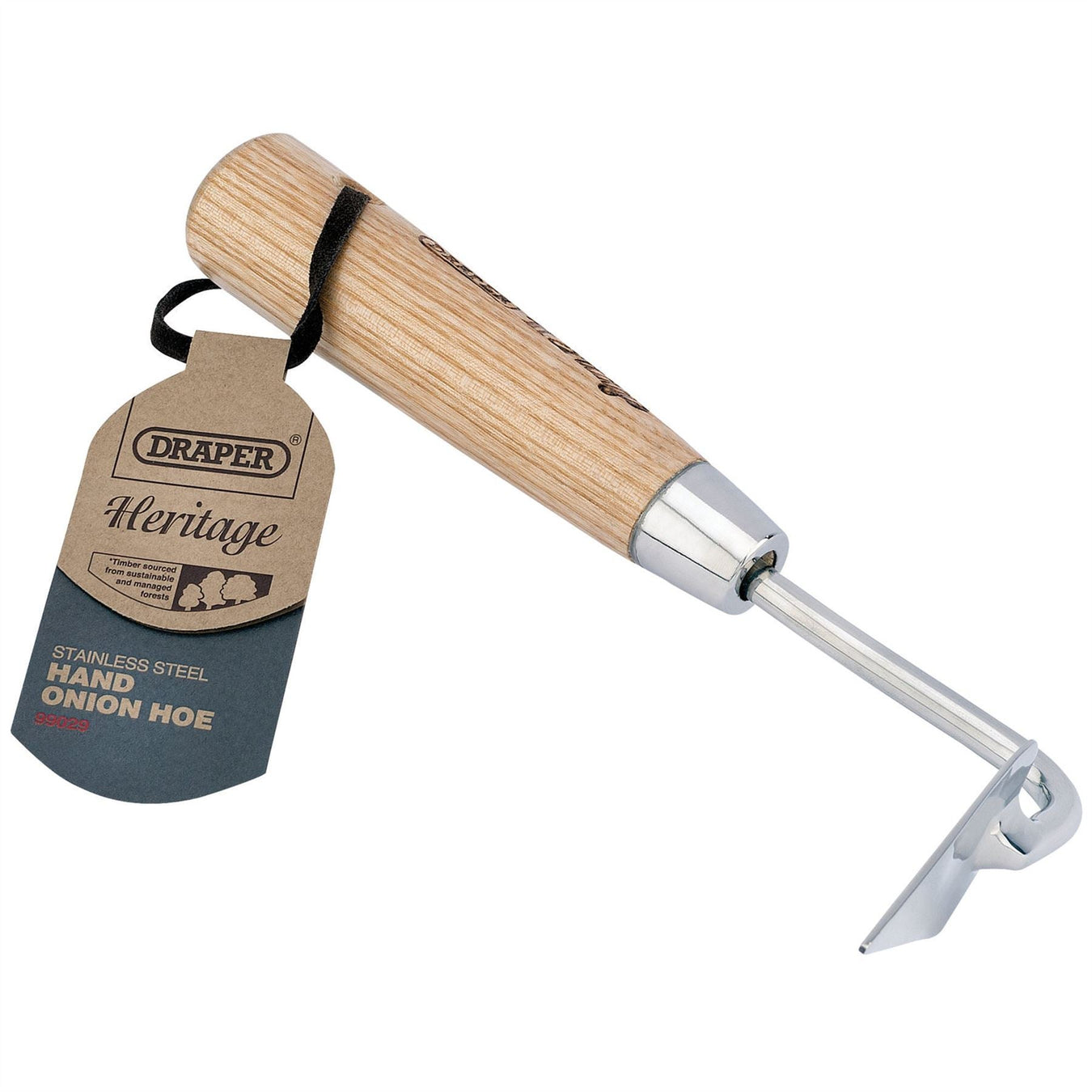 Draper Heritage Stainless Steel Onion Hoe With Ash Handle 99029 Draper - Dynamic Drive