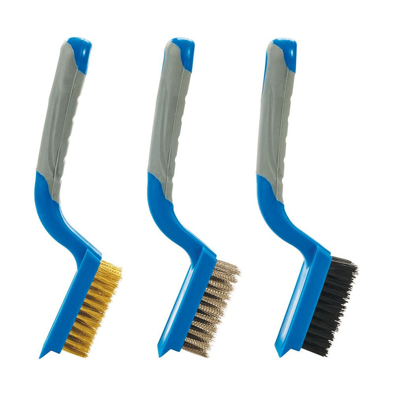 Silverline Medium Wire Brush Set 3pce 5 Row Silverline - Dynamic Drive