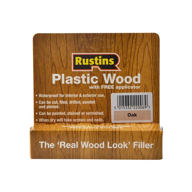 Rustins Plastic Wood Tube Oak 20g Rustins - Dynamic Drive