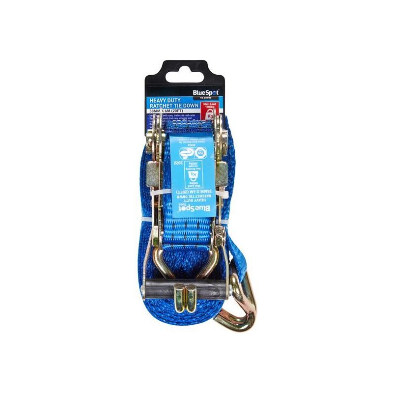 Bluespot Tools Heavy-Duty Ratchet Tie Down 38mm x 6m BlueSpot Tools - Dynamic Drive