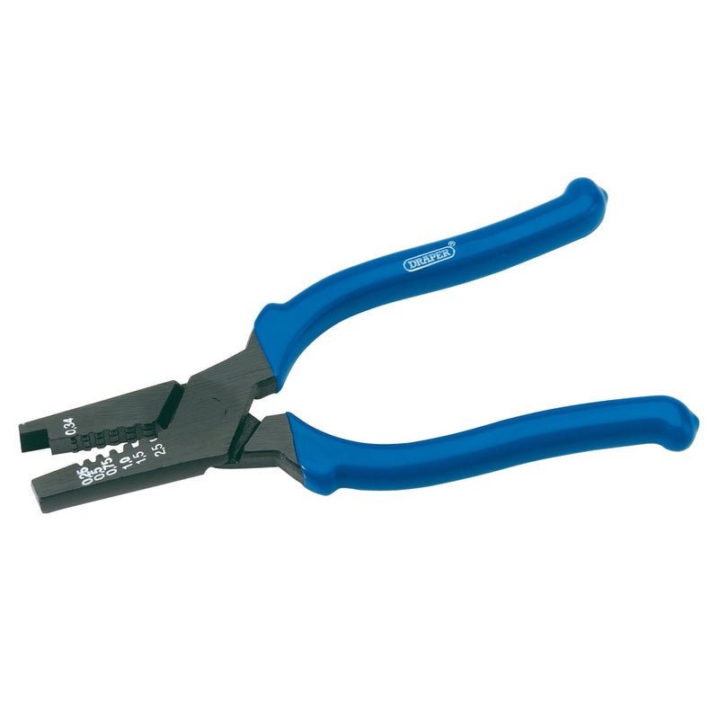 Draper 8 Way Bootlace Terminal Crimping Pliers, 160mm 62324 Draper - Dynamic Drive