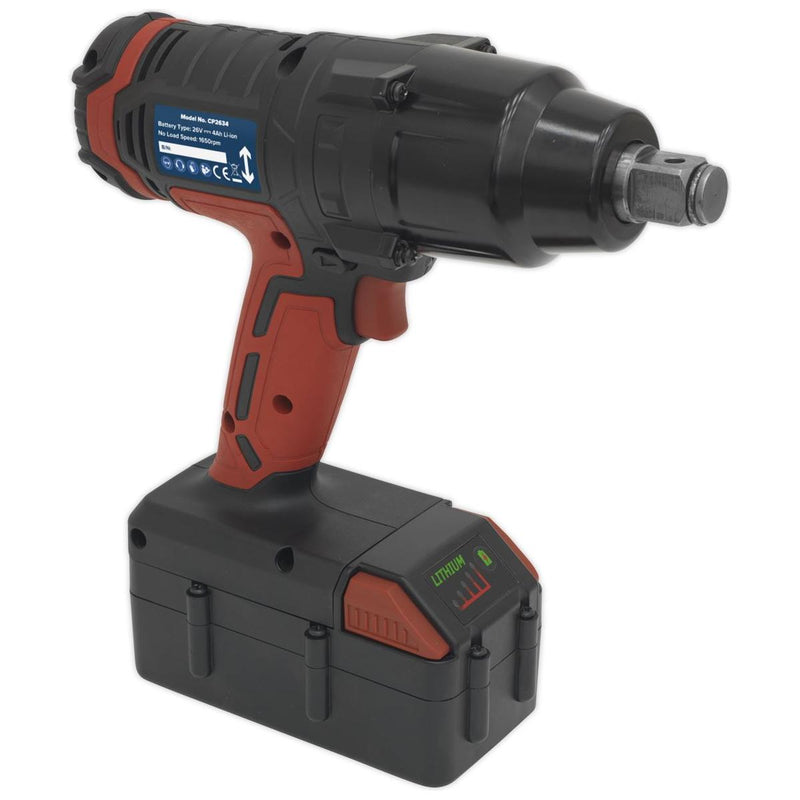 Sealey Cordless Impact Wrench 26V Lithium-ion 3/4"Sq Drive 816Nm CP2634 Sealey - Dynamic Drive