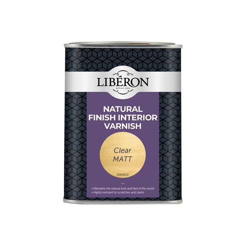Liberon Natural Finish Interior Varnish Clear Matt 1 litre Liberon - Dynamic Drive