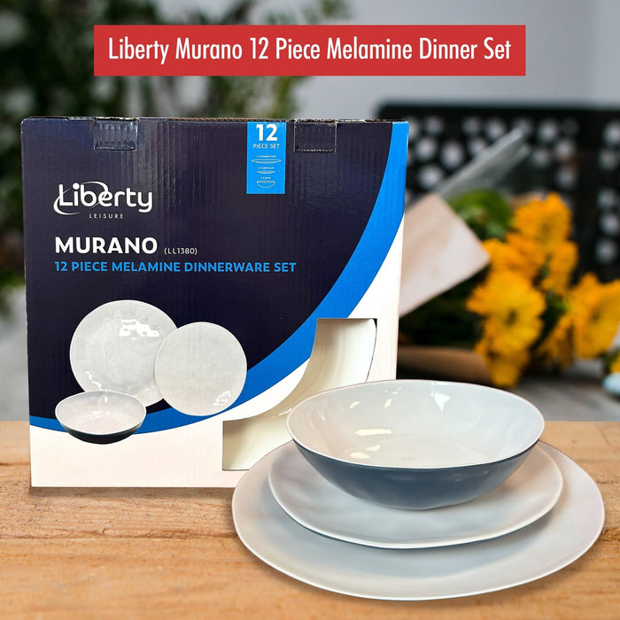 MDS1203 Liberty Murano 12 Piece Melamine Dinner Set LL1380 Liberty Leisure UK - Dynamic Drive
