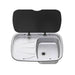 Thetford Argent Sink with Left Hand Drainer and Black Glass Lid Thetford - Dynamic Drive