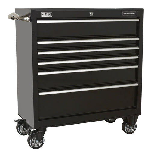 Sealey Rollcab 6 Drawer 930mm Heavy-Duty Black PTB93006 Sealey - Dynamic Drive