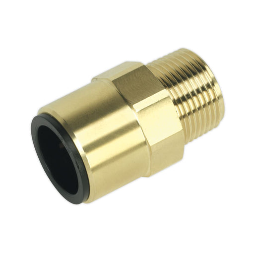 Sealey Straight Adaptor 22mm x 3/4"BSPT Brass (John Guest Speedfitï mm012206N) Sealey - Dynamic Drive