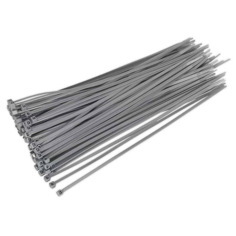 Sealey Cable Tie 300 x 4.4mm Silver Pack of 100 CT30048P100S Sealey - Dynamic Drive