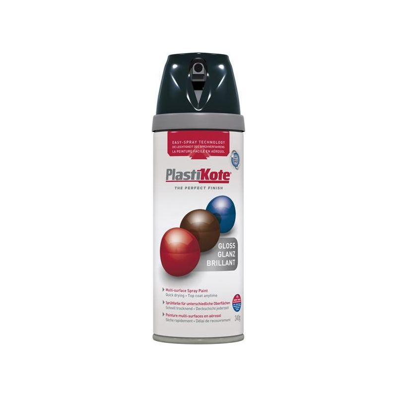 Plastikote Twist & Spray Gloss Black 400ml PlastiKote - Dynamic Drive