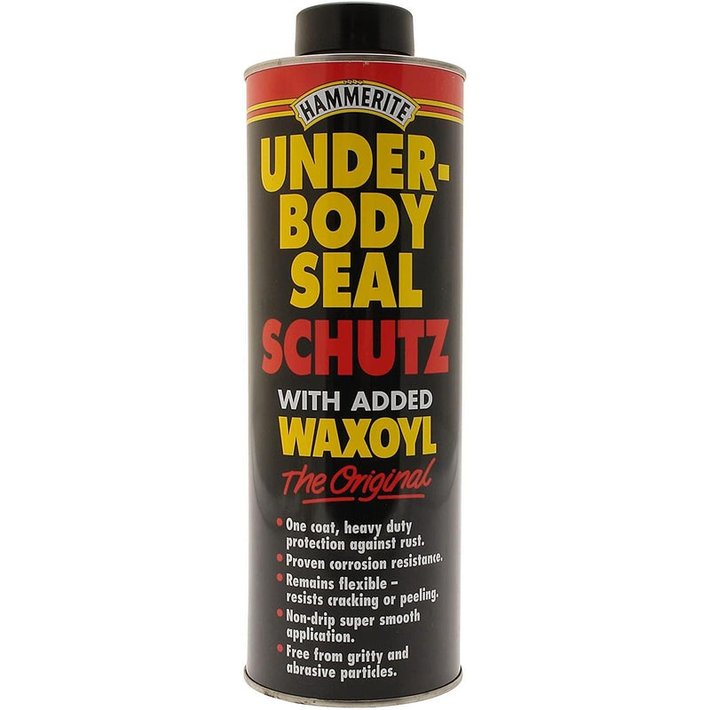 Hammerite Underbody Seal Black with Waxoyl Underseal Schutz Can 1 Litre Hammerite - Dynamic Drive