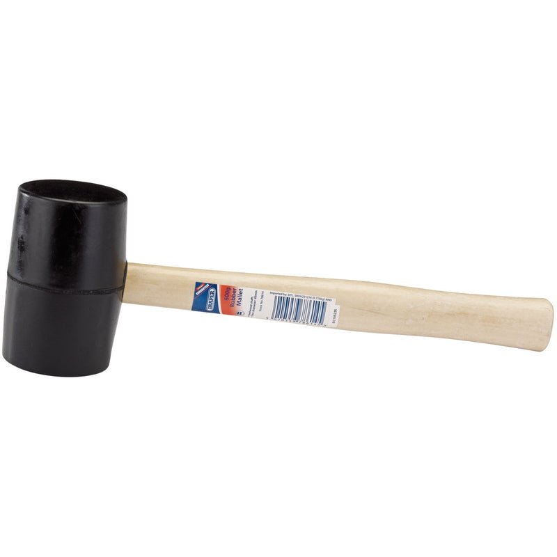 Draper Hardwood Shaft Rubber Mallet, 620g/24oz 78614 Draper - Dynamic Drive