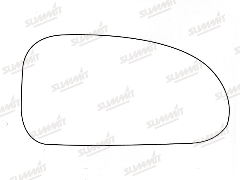 Summit Stick-On Standard Mirror Glass fits Hyundai Coupe RHS Summit - Dynamic Drive