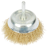 Draper Brassed Steel Crimped Wire Cup Brush, 75mm 41433 Draper - Dynamic Drive